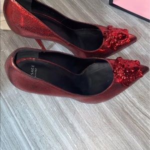 Red Versace heels